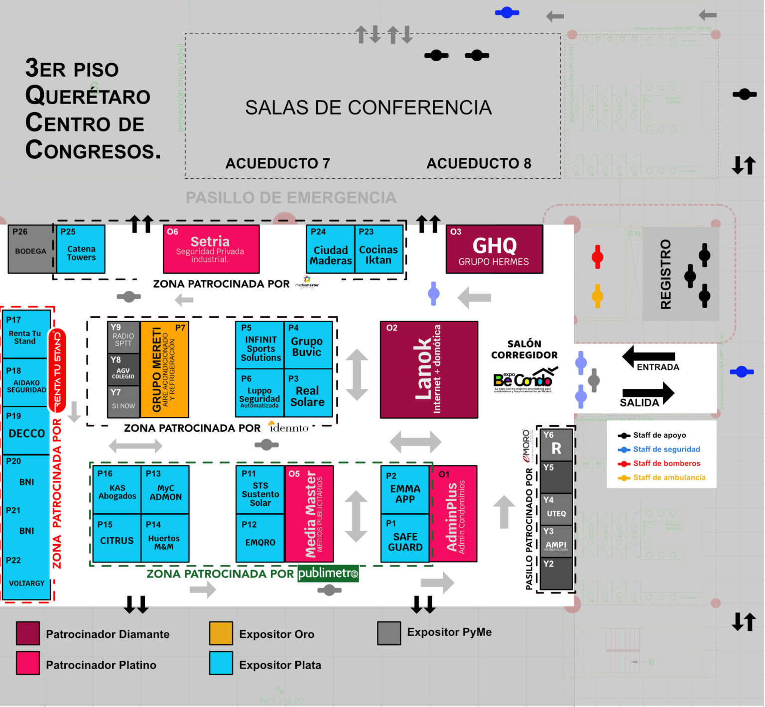 Plano del evento Be Condo Expo queretaro 2024