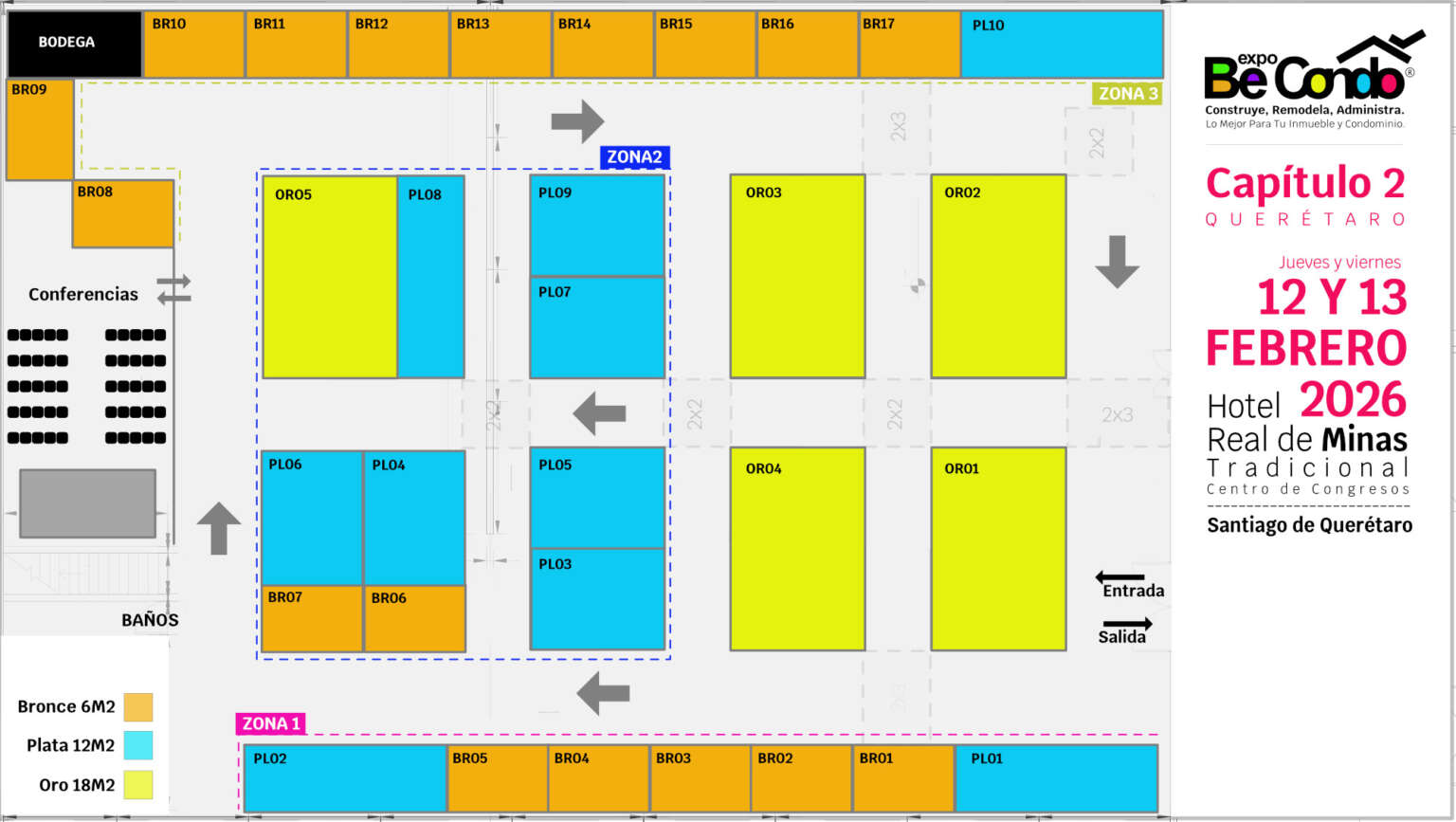 Plano BeCondo® Expo Querétaro y Guanajuato 2026